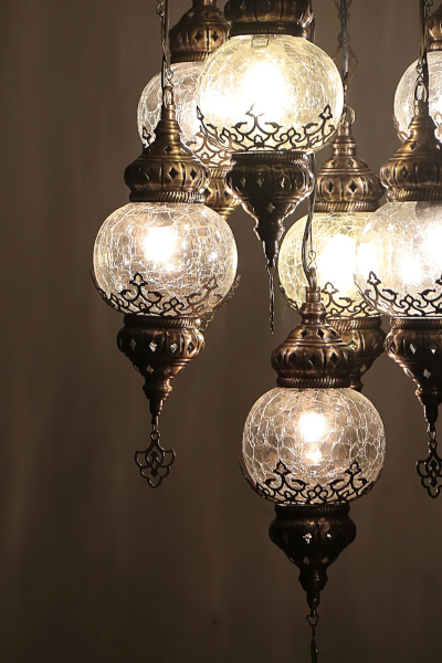 7in1 Size Ottoman Design Laser Antique Chandelier